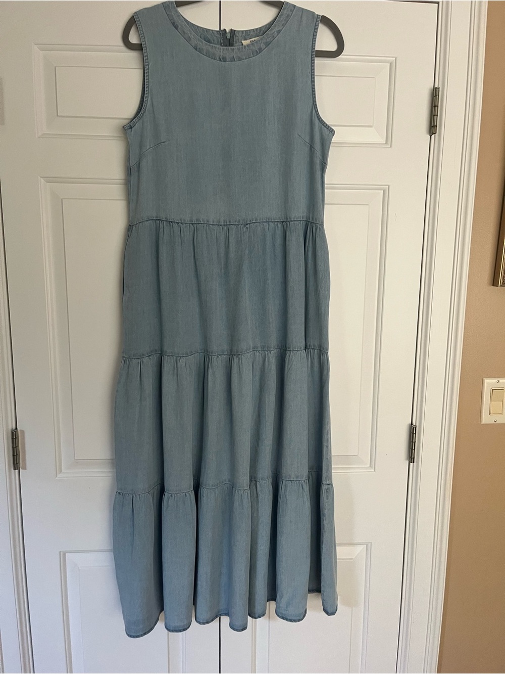 Sleeveless Light Blue Tiered Maxi Dress - Casual Chic